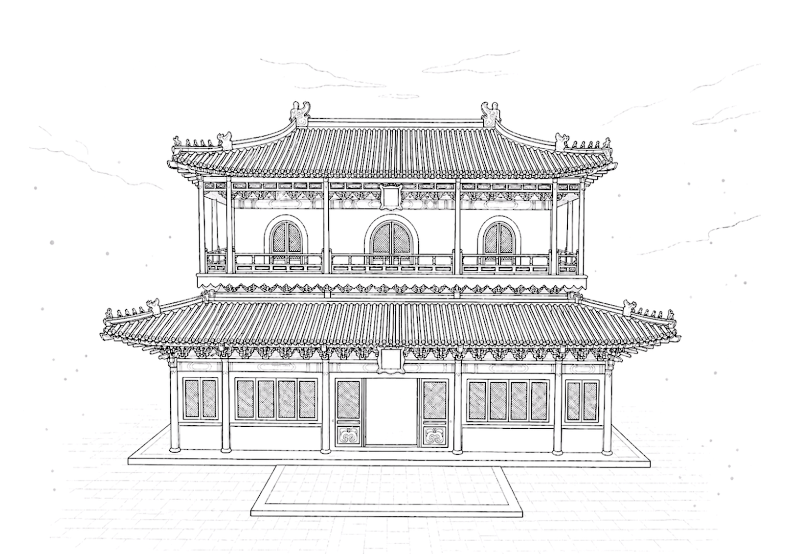 Wanfo Pavilion exterior